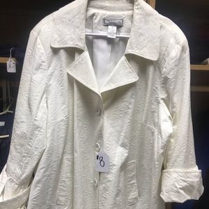 White plus size jacket